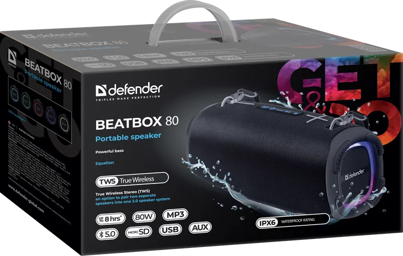 Defender - Przenośny głośnik Beatbox 80
