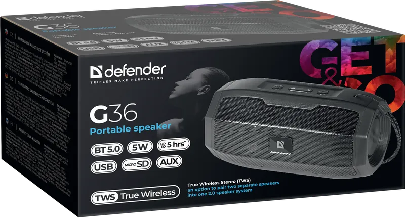 Defender - Przenośny głośnik G36