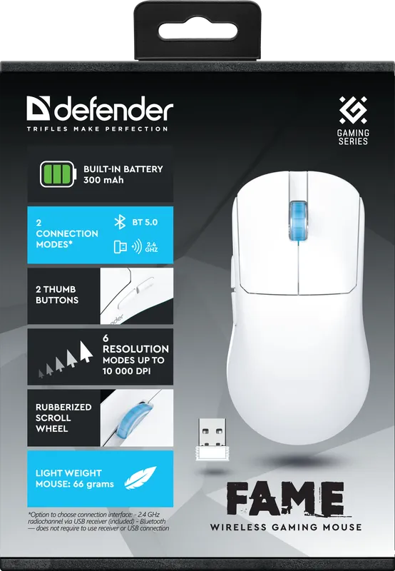 Defender - Bezprzewodowa mysz do gier Fame GM-516