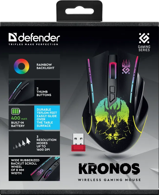 Defender - Bezprzewodowa mysz do gier Kronos GM-695