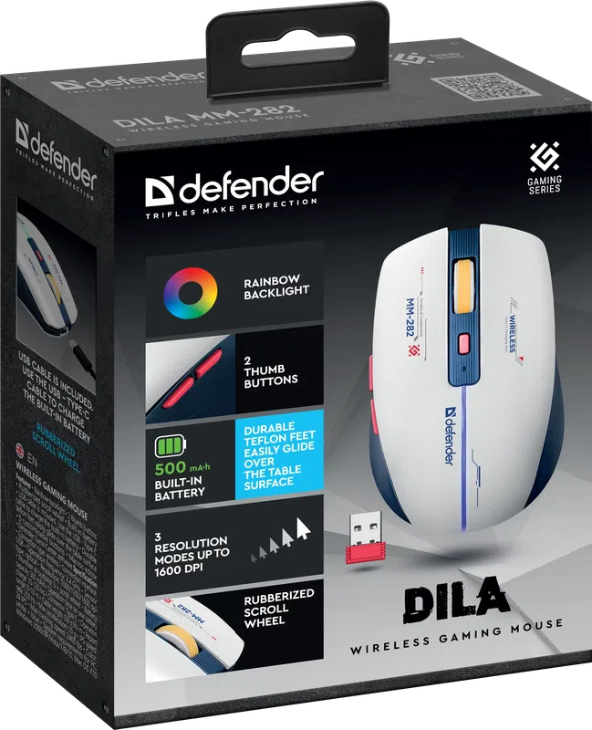 Defender - Bezprzewodowa mysz do gier Dila MM-282