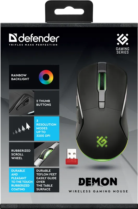 Defender - Bezprzewodowa mysz do gier Demon GM-534