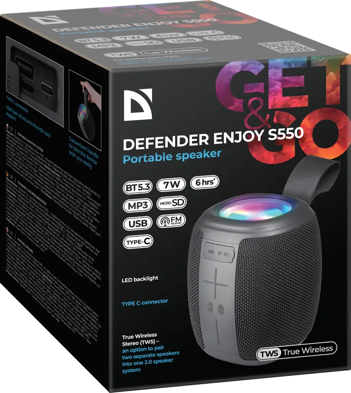 Defender - Przenośny głośnik Enjoy S550