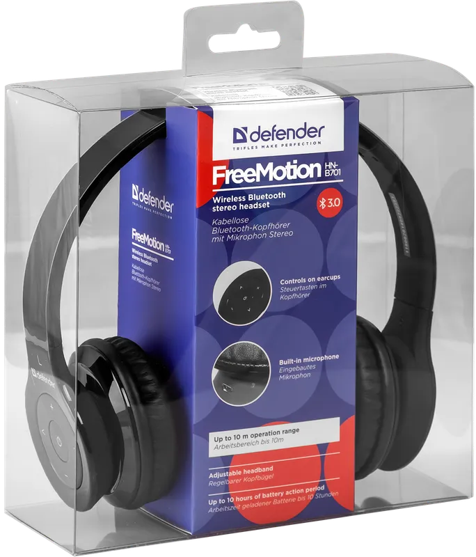 Defender - Bezprzewodowy zestaw słuchawkowy stereo FreeMotion HN-B701