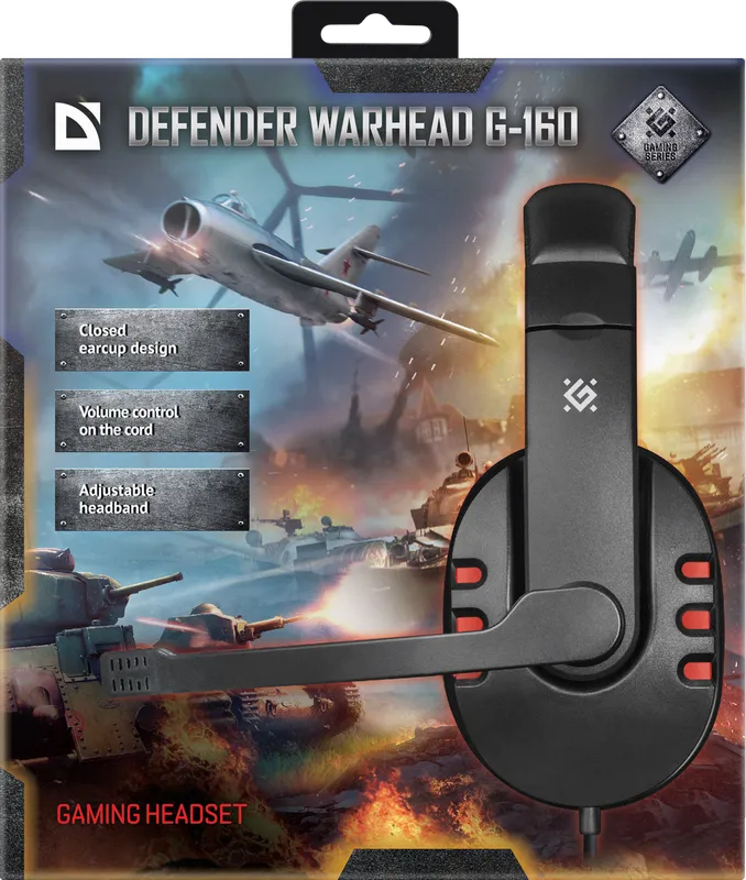 Defender - Zestaw słuchawkowy do gier Warhead G-160
