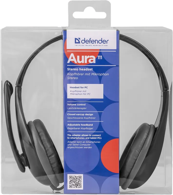 Defender - Zestaw słuchawkowy do komputera Aura 111