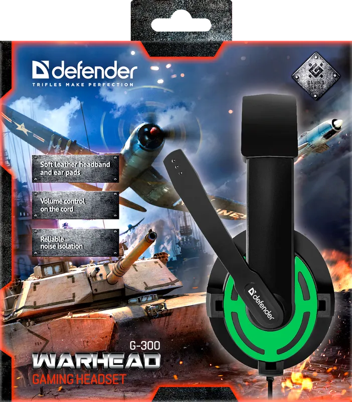 Defender - Zestaw słuchawkowy do gier Warhead G-300