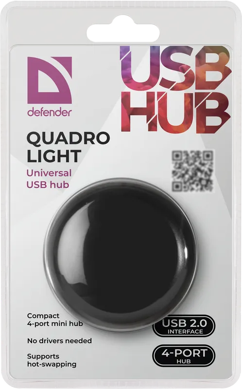 Defender - Uniwersalny koncentrator USB Quadro Light