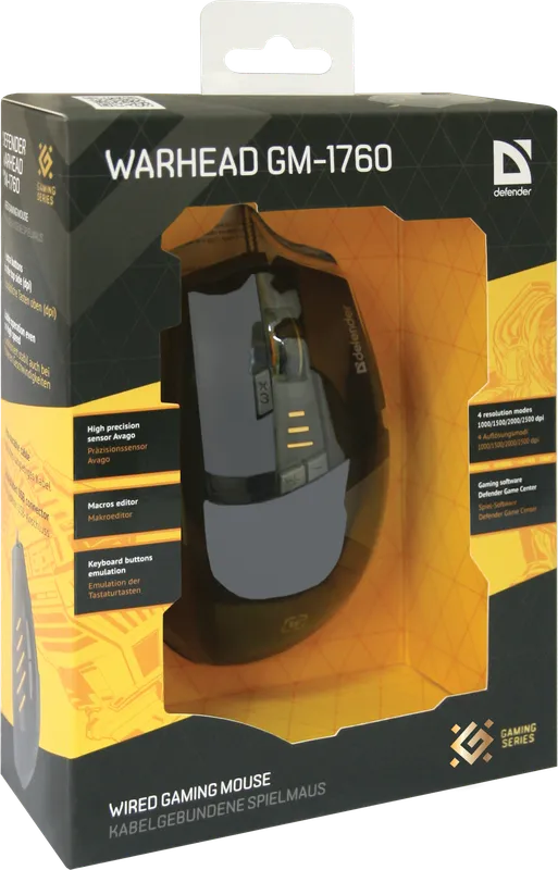 Defender - Przewodowa mysz do gier Warhead GM-1760