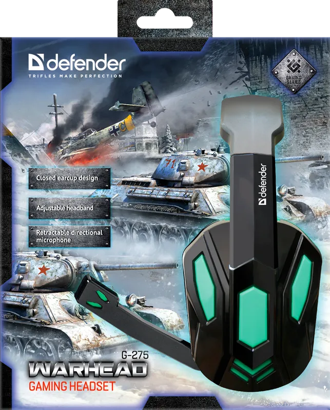 Defender - Zestaw słuchawkowy do gier Warhead G-275