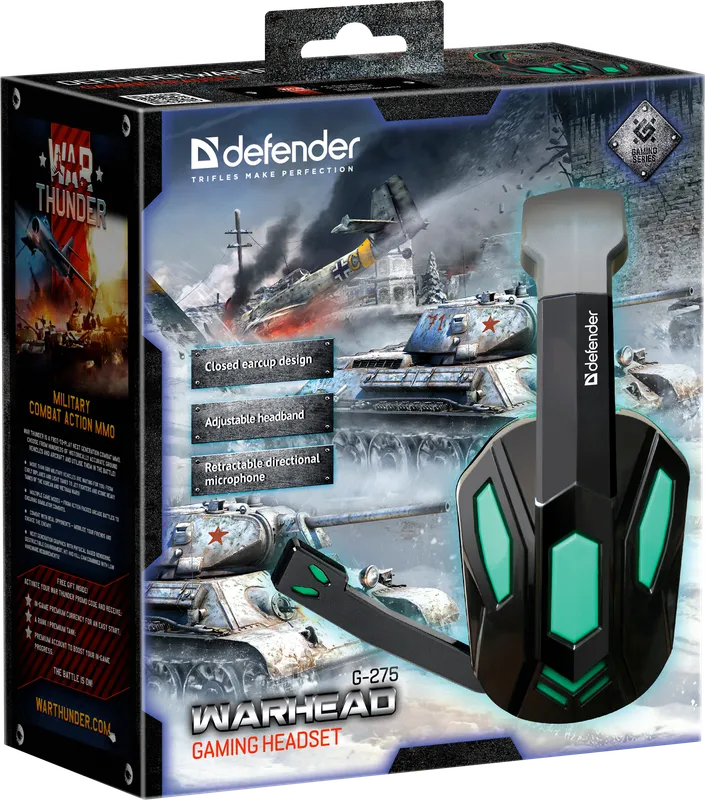 Defender - Zestaw słuchawkowy do gier Warhead G-275