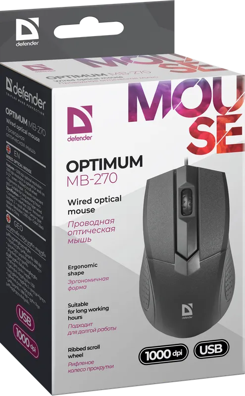 Defender - Przewodowa mysz optyczna Optimum MB-270