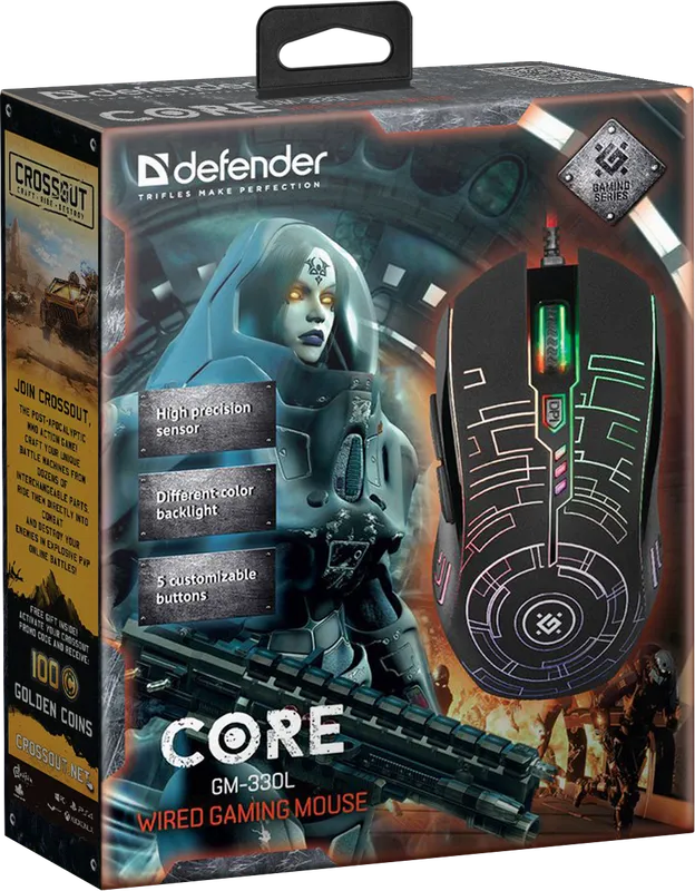 Defender - Przewodowa mysz do gier Core GM-330L