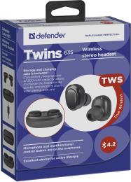 Defender - Bezprzewodowy zestaw słuchawkowy stereo Twins 635