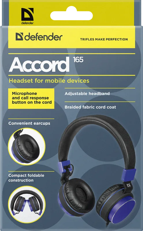 Defender - Zestaw słuchawkowy do urządzeń mobilnych Accord 165