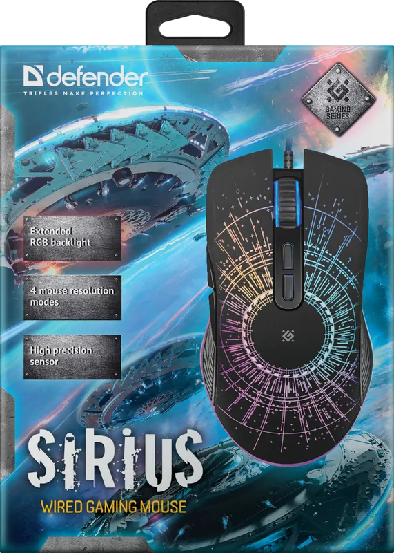 Defender - Przewodowa mysz do gier Sirius GM-660L