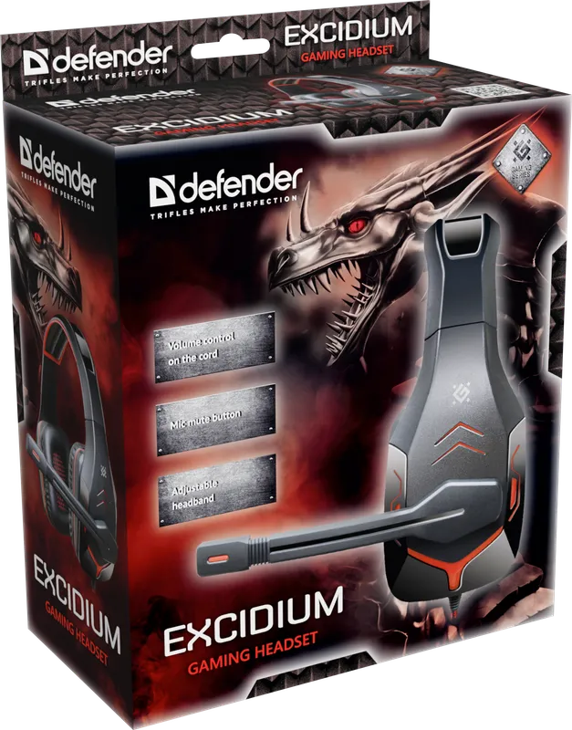 Defender - Zestaw słuchawkowy do gier Excidium