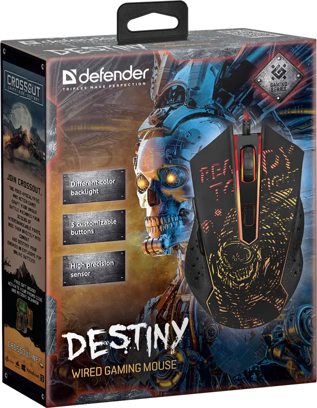 Defender - Przewodowa mysz do gier Destiny GM-918