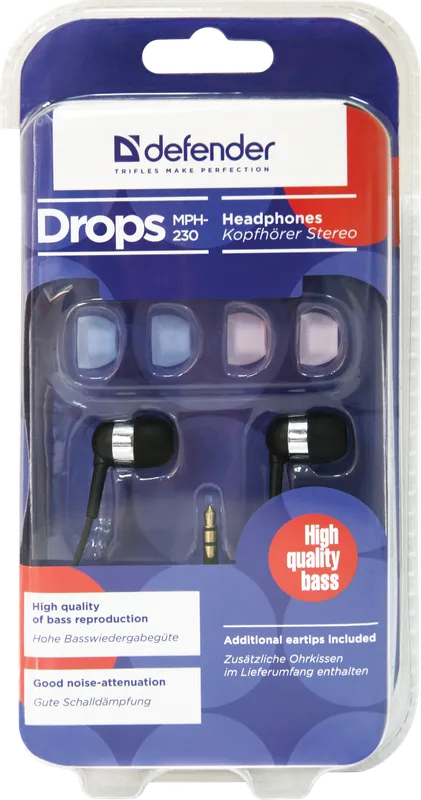 Defender - Słuchawki douszne Drops MPH-230