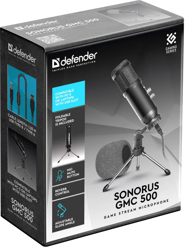 Defender - Mikrofon do transmisji strumieniowej gier Sonorus GMC 500