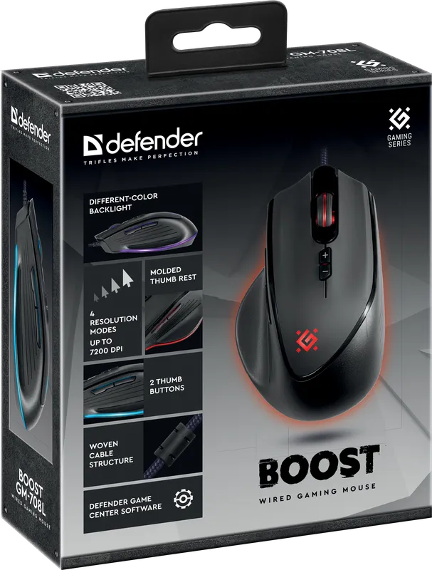 Defender - Przewodowa mysz do gier Boost GM-708L