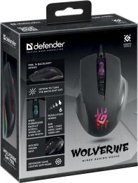 Defender - Przewodowa mysz do gier Wolverine GM-700L