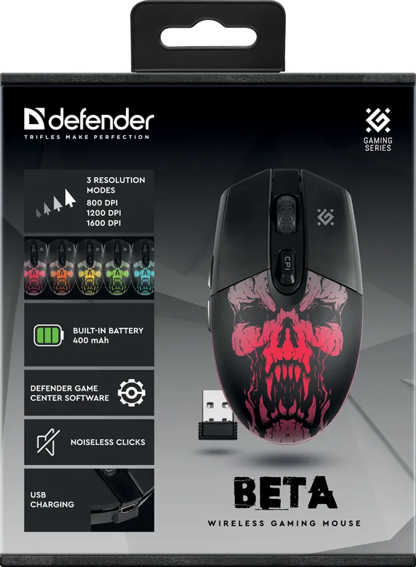 Defender - Bezprzewodowa mysz do gier Beta GM-707L