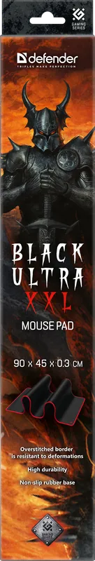 Defender - Podkładka pod mysz gamingową Black Ultra XXL