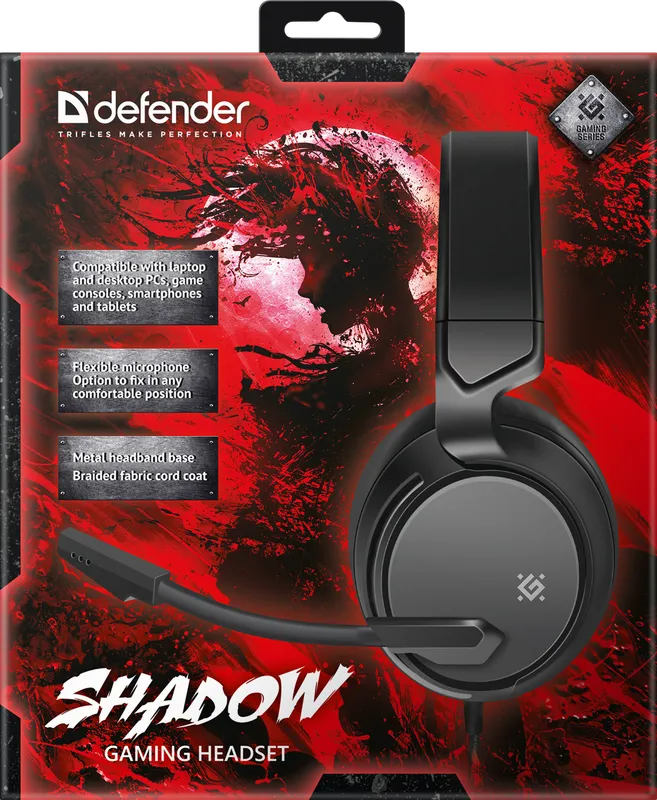 Defender - Zestaw słuchawkowy do gier Shadow