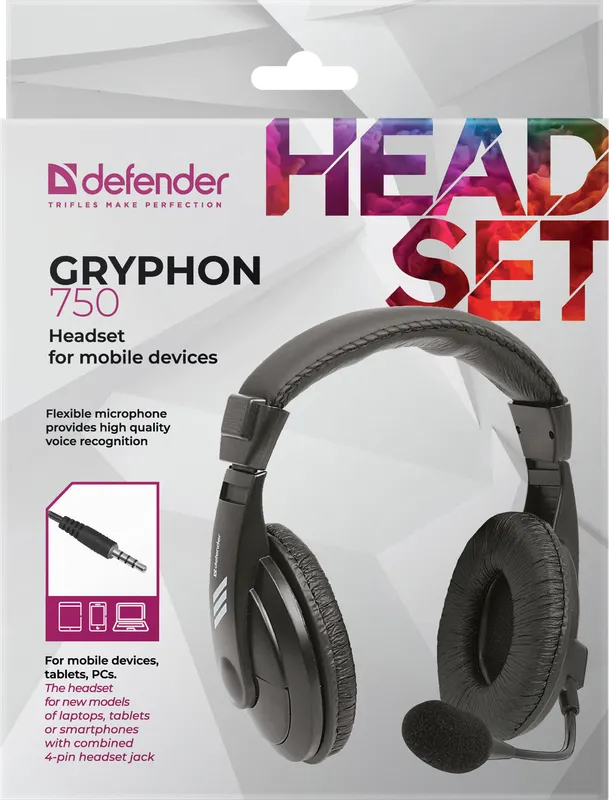 Defender - Zestaw słuchawkowy do urządzeń mobilnych Gryphon 750