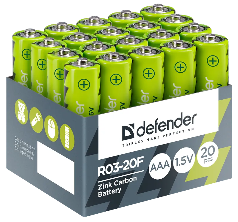 Defender - Bateria cynkowo-węglowa R03-20F