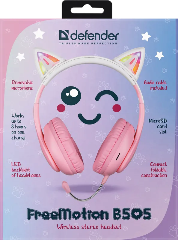 Defender - Bezprzewodowy zestaw słuchawkowy stereo FreeMotion B505