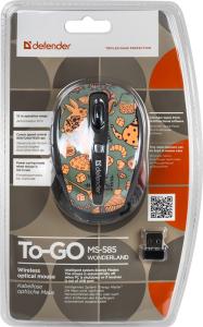 Defender - Bezprzewodowa mysz optyczna To-GO MS-585