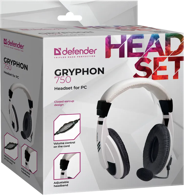 Defender - Zestaw słuchawkowy do komputera Gryphon 750