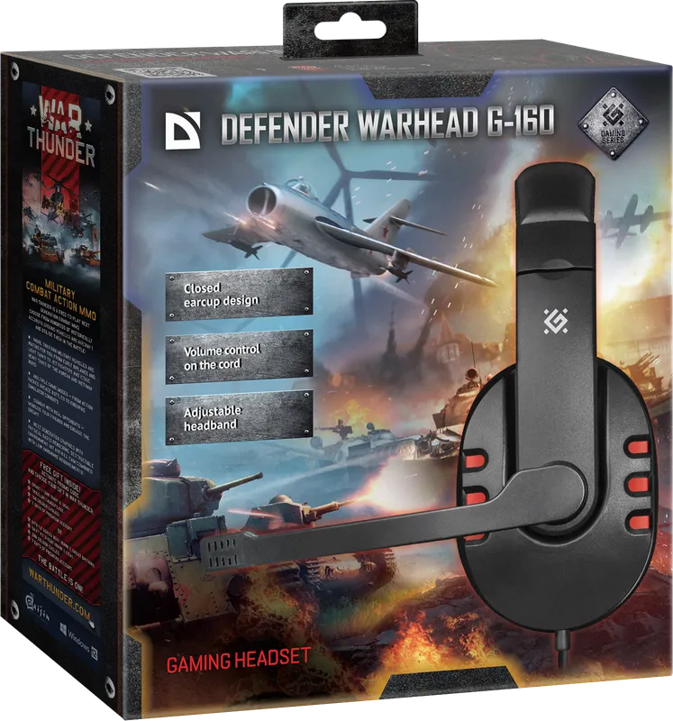 Defender - Zestaw słuchawkowy do gier Warhead G-160