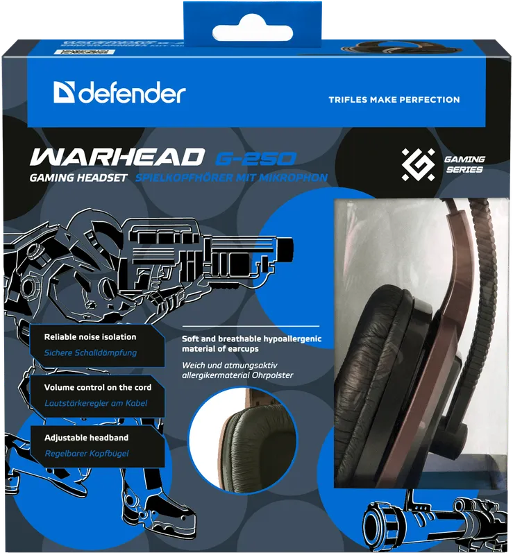 Defender - Zestaw słuchawkowy do gier Warhead G-250