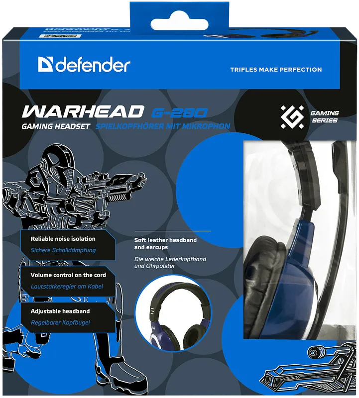 Defender - Zestaw słuchawkowy do gier Warhead G-280