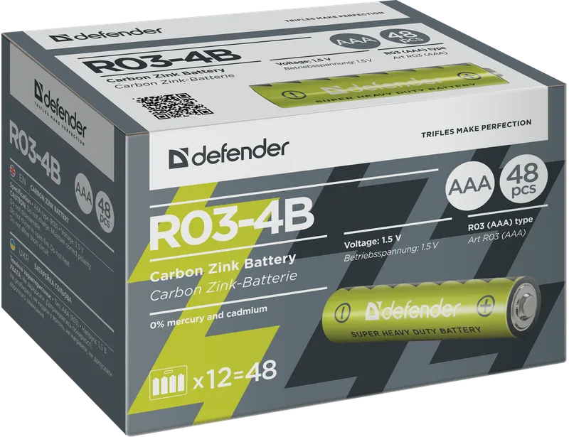 Defender - Bateria cynkowo-węglowa R03-4B