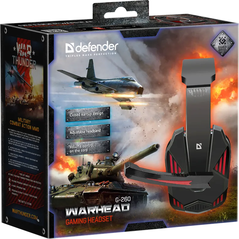 Defender - Zestaw słuchawkowy do gier Warhead G-260