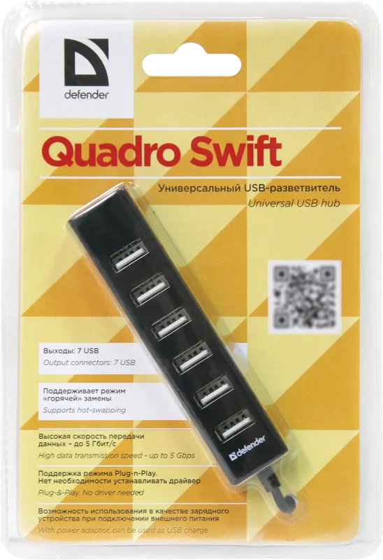 Defender - Uniwersalny koncentrator USB Quadro SWIFT