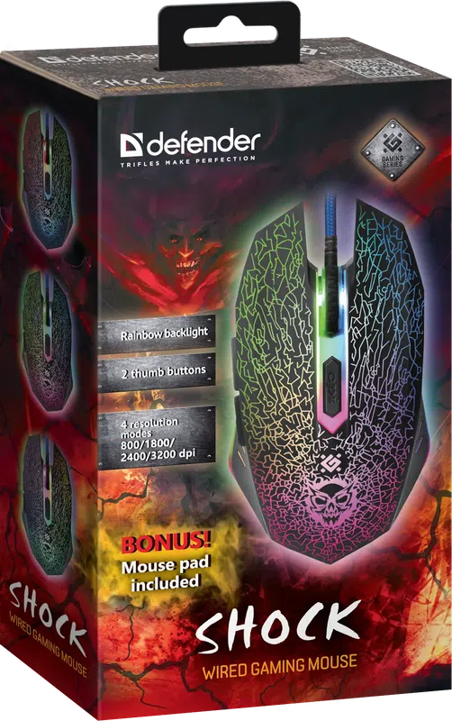 Defender - Przewodowa mysz do gier Shock GM-110L