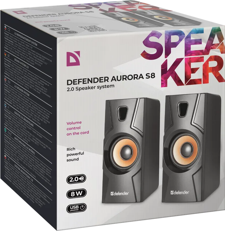 Defender - System głośników 2.0 Aurora S8