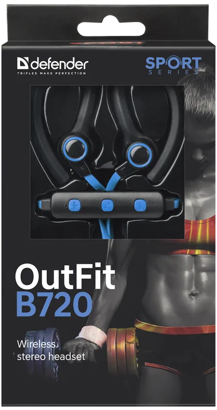 Defender - Bezprzewodowy zestaw słuchawkowy stereo OutFit B720