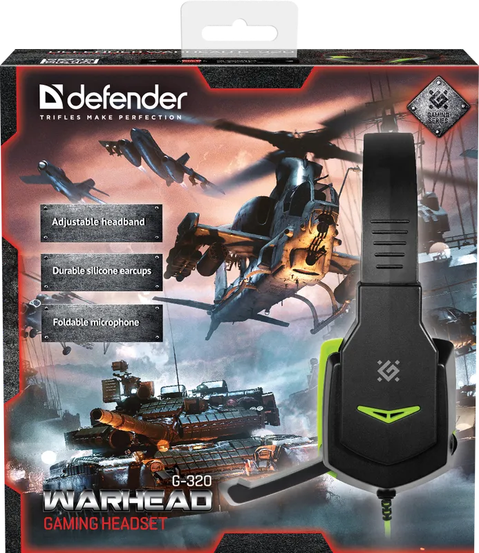 Defender - Zestaw słuchawkowy do gier Warhead G-320
