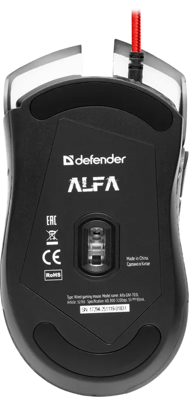 Defender - Przewodowa mysz do gier Alfa GM-703L