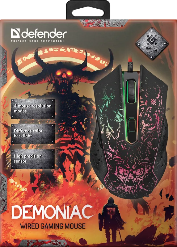 Defender - Przewodowa mysz do gier Demoniac GM-540L