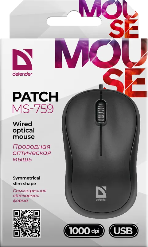 Defender - Przewodowa mysz optyczna Patch MS-759