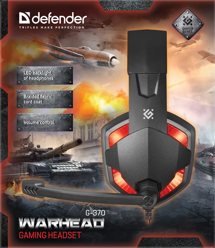 Defender - Zestaw słuchawkowy do gier Warhead G-370