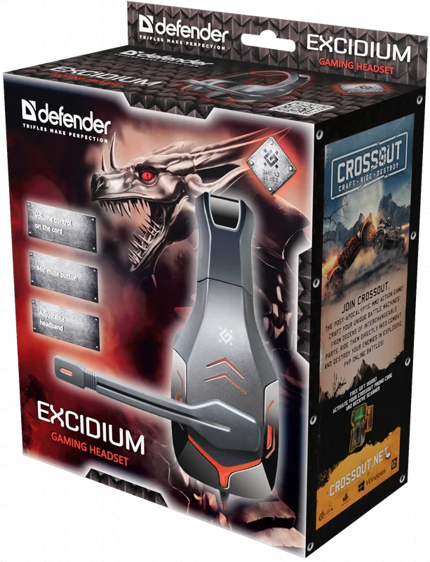 Defender - Zestaw słuchawkowy do gier Excidium