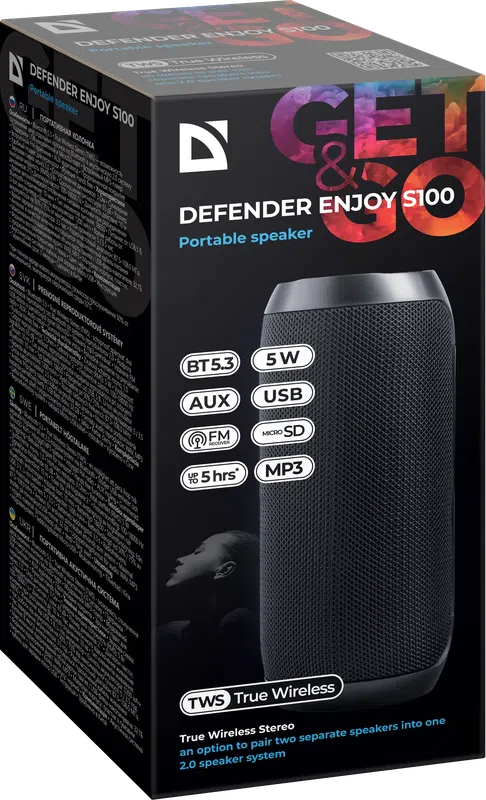 Defender - Przenośny głośnik Enjoy S100